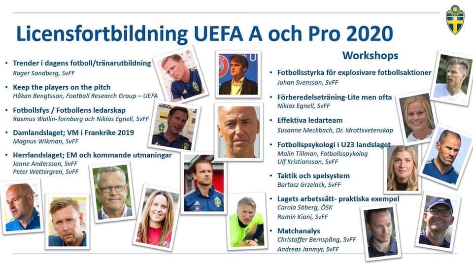 Licensfortbildning, UEFA A och Pro